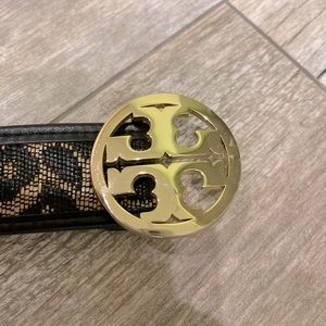 Tory Burch Leopard Print Belt XS